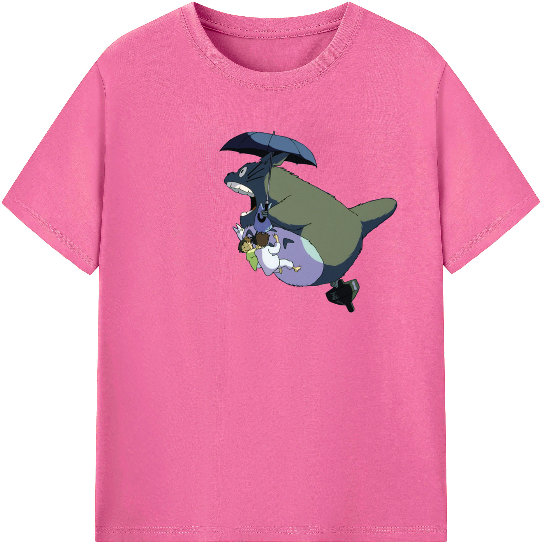 （画像用） となりのトトロ 草壁メイ 草壁サツキ My Neighbor Totoro Satsuki Kusakabe Mei Kusakabe レディースカジュアルプリントTシャツ（綿100％）